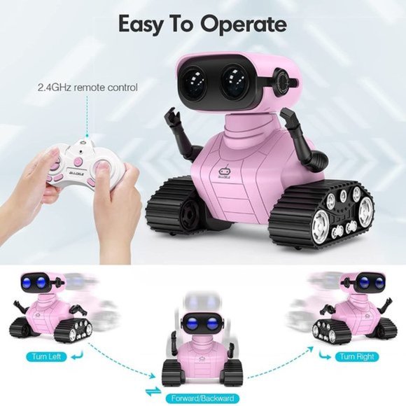 Rechargeable RC Robots for Kids, Remote Control Toy with Music and LED E… - Picture 5 of 5
